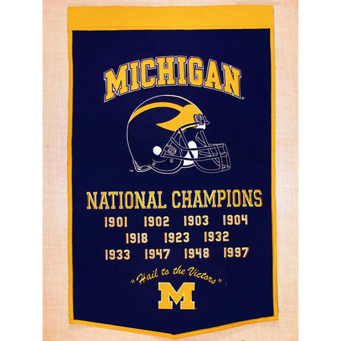Michigan Wolverines Ncaa "dynasty" Banner (24"x36")