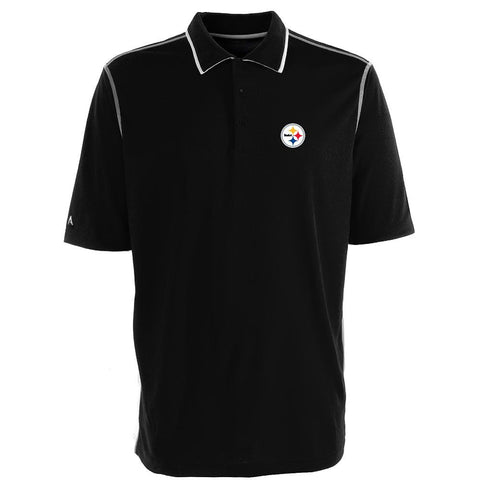 Pittsburgh Steelers NFL Fuel Men's Polo Shirt (Black-White) (Large)