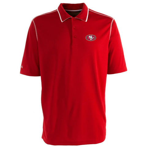 San Francisco 49ers NFL Fuel Men's Polo Shirt (Dark Red-White) (Large)
