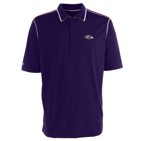 Baltimore Ravens NFL Fuel Men's Polo Shirt (Dark Purple-White) (Medium)