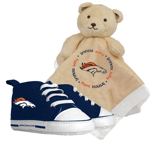 Denver Broncos Nfl Infant Blanket And Shoe Set