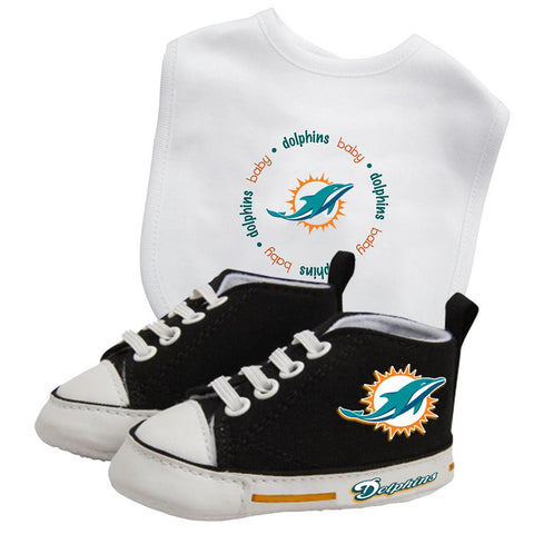 Miami Dolphins NFL Infant Bib and Shoe Gift Set