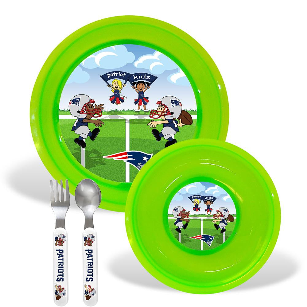 New England Patriots NFL BPA Free Toddler Dining Set (4 Piece)