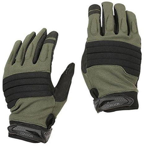 Stryker Padded Knuckle Glove Color- Sage-black (medium)