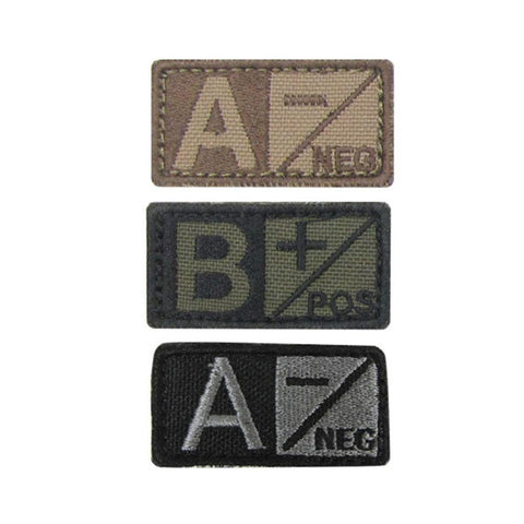 A Blood Type Patch Negative (6 Pack) Color- Od Green-black