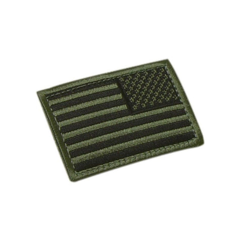 Us Flag Patch Reverse Color- Od Green (6 Pack)