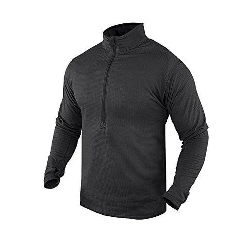 Base Ii Zip Pullover Color- Black (small)