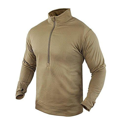 Base Ii Zip Pullover Color- Tan (small)