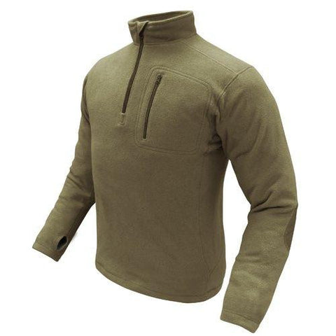 1-4 Zip Pullover Color- Tan (large)