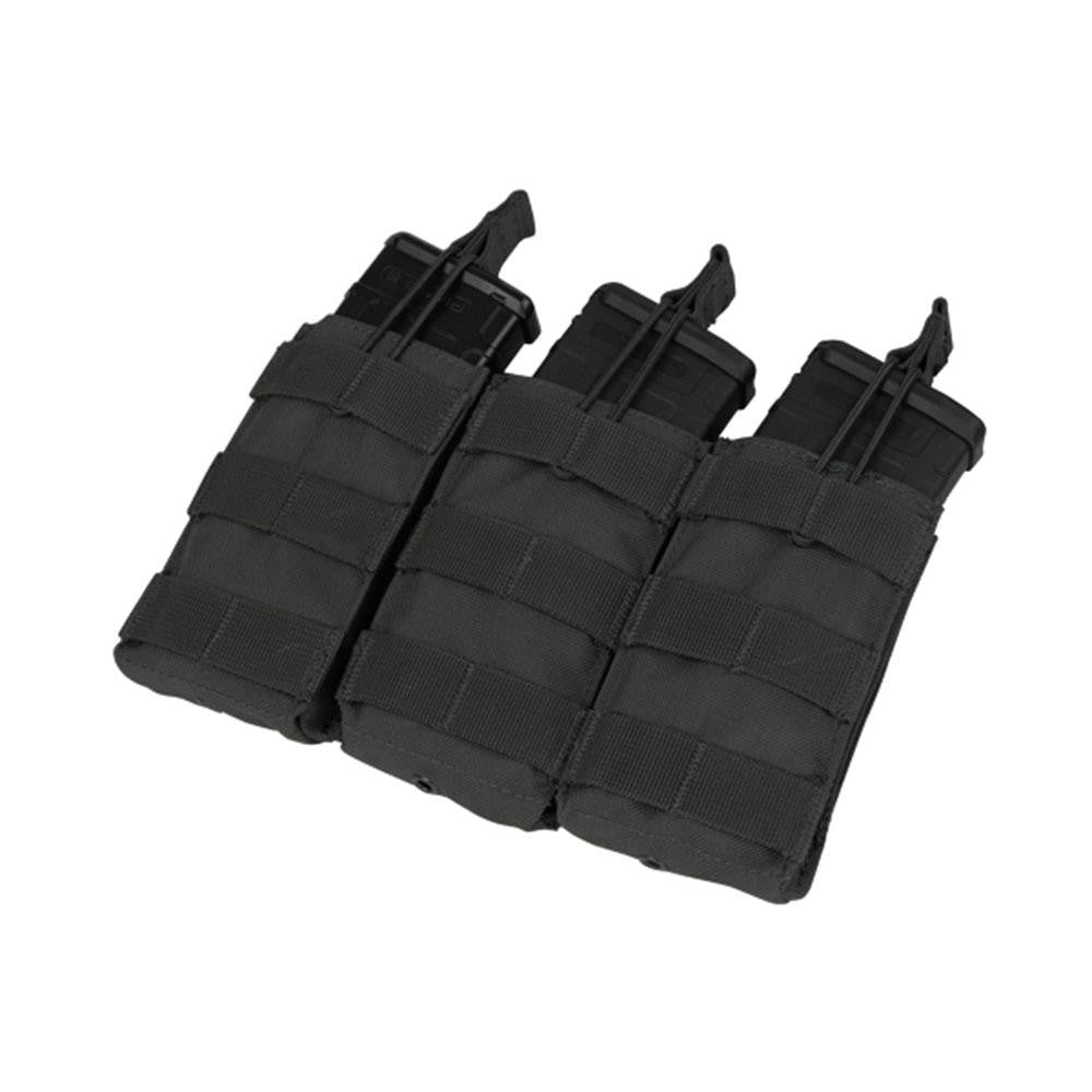 Triple M4-m16 Open-top Mag Pouch Color- Black