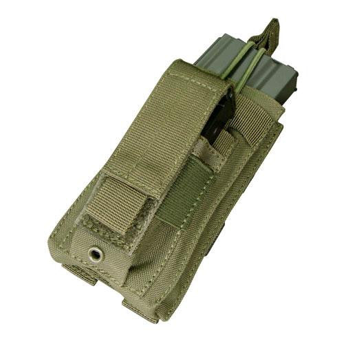 Kangaroo Magazine Pouch Holds (1) M4-m16 Mag, (1) Pistol Mag - Color: Od Green