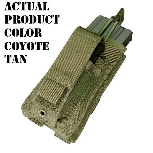 Kangaroo Magazine Pouch Holds (1) M4-m16 Mag, (1) Pistol Mag - Color: Tan