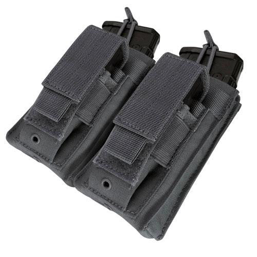 Double Kangaroo Magazine Pouch Holds (2) M4-m16 Mag, (2) Pistol Mag - Color: Black