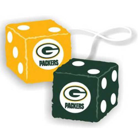 Green Bay Packers NFL 3 Car Fuzzy Dice
