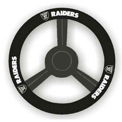 Oakland Raiders NFL Leather Steering Wheel Cover