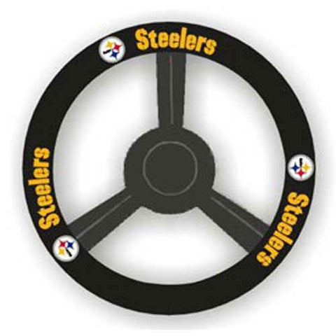 Pittsburgh Steelers NFL Leather Steering Wheel Cover