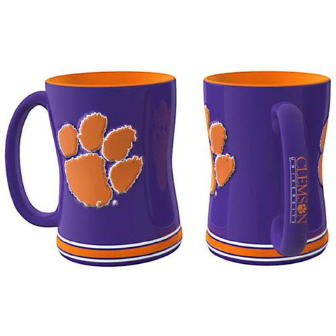 Clemson Tigers Ncaa Coffee Mug - 15oz Sculpted (single Mug)