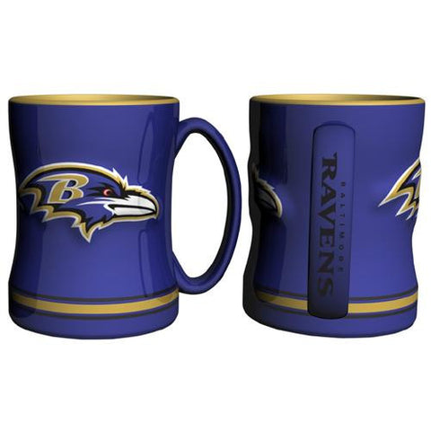 Baltimore Ravens NFL Coffee Mug - 15oz Sculpted (Single Mug)