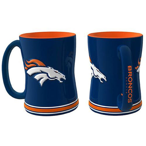 Denver Broncos NFL Coffee Mug - 15oz Sculpted (Single Mug)