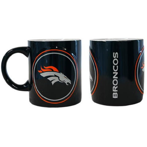 Denver Broncos NFL Coffee Mug - 14oz Sculpted Warm Up (Single Mug)