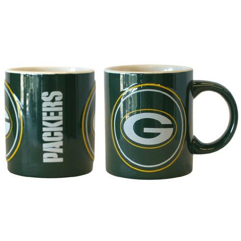 Green Bay Packers NFL Coffee Mug - 14oz Sculpted Warm Up (Single Mug)