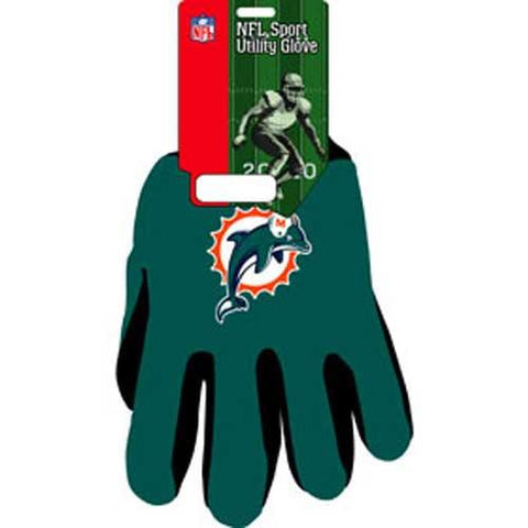 Miami Dolphins NFL Two Tone Gloves