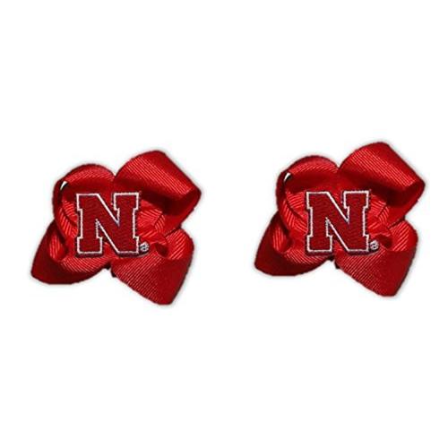 Nebraska Cornhuskers Ncaa Hair Bow Pair