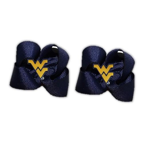 West Virginia Mountaineers Ncaa Hair Bow Pair