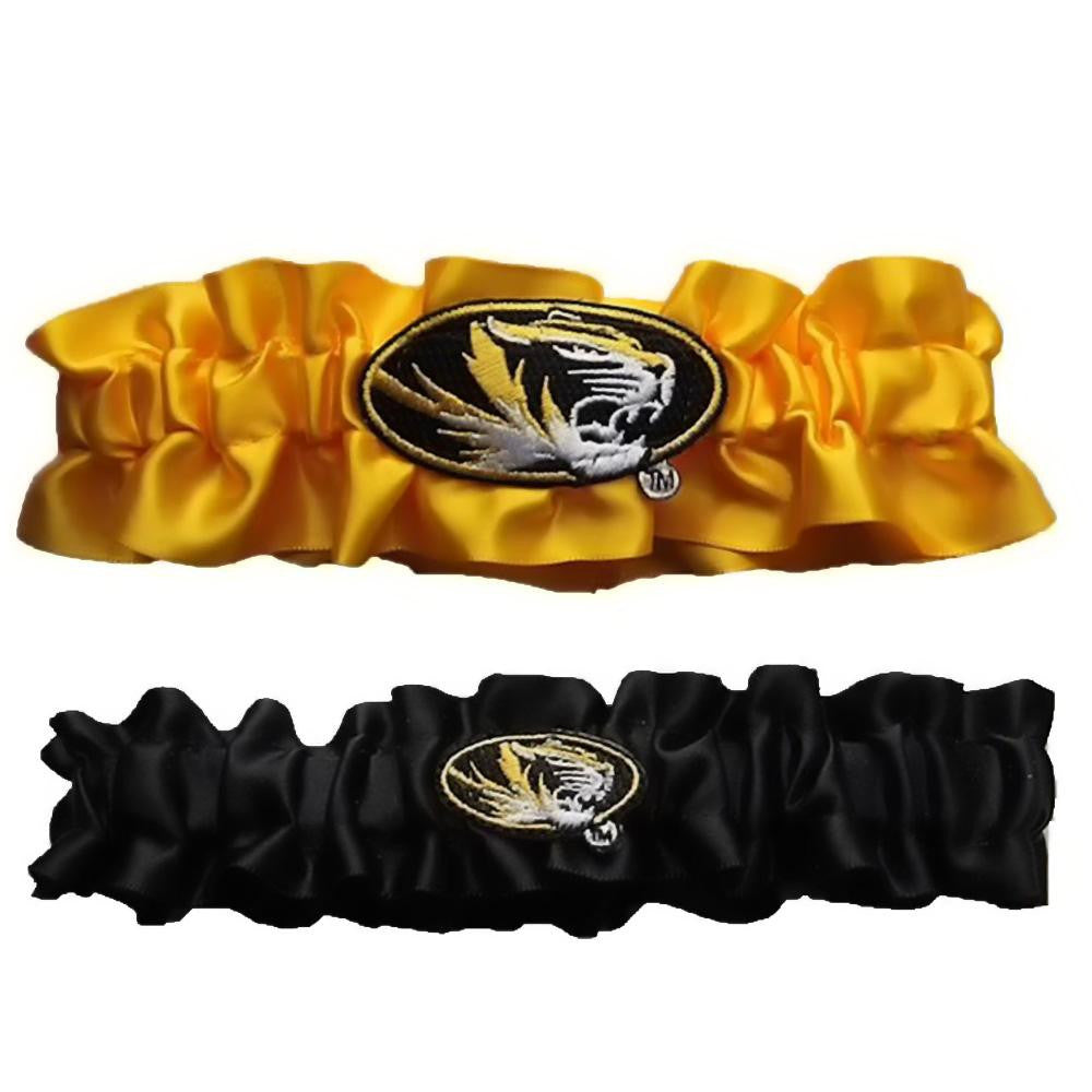 Missouri Tigers Ncaa Garter Set "one To Keep One To Throw" (yellow-black)