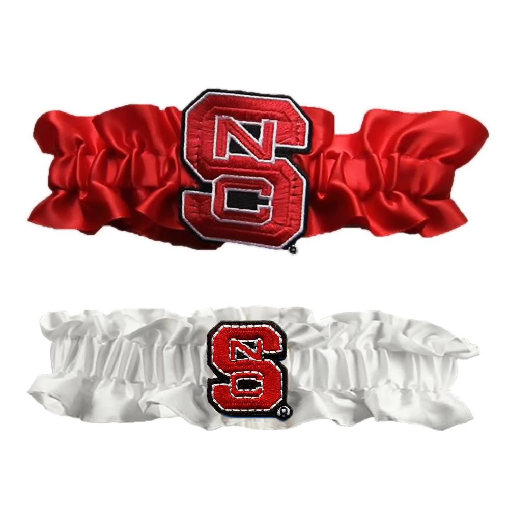 North Carolina State Wolfpack Ncaa Garter Set "one To Keep One To Throw" (red-white)