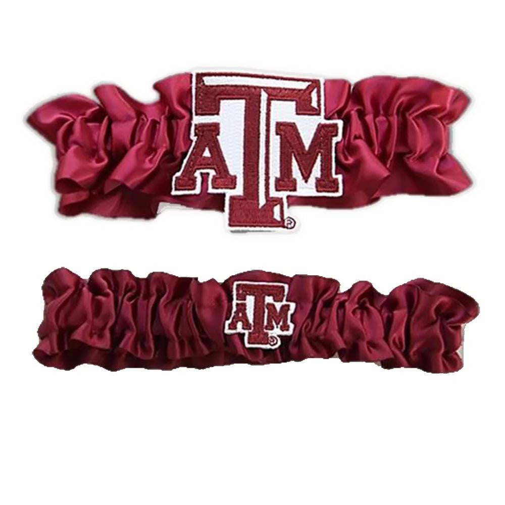 Texas A&m Aggies Ncaa Garter Set "one To Keep One To Throw" (maroon-maroon)