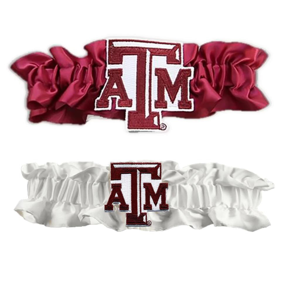 Texas A&m Aggies Ncaa Garter Set "one To Keep One To Throw" (maroon-white)