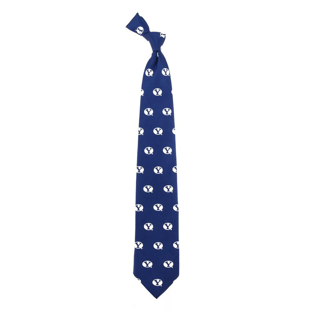 Brigham Young Cougars Ncaa Prep Mens Silk Tie