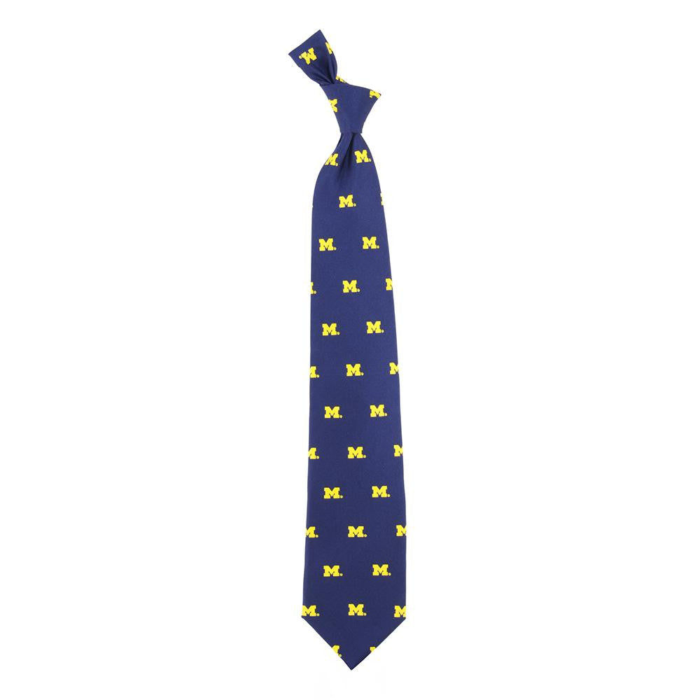 Michigan Wolverines Ncaa Prep Mens Silk Tie