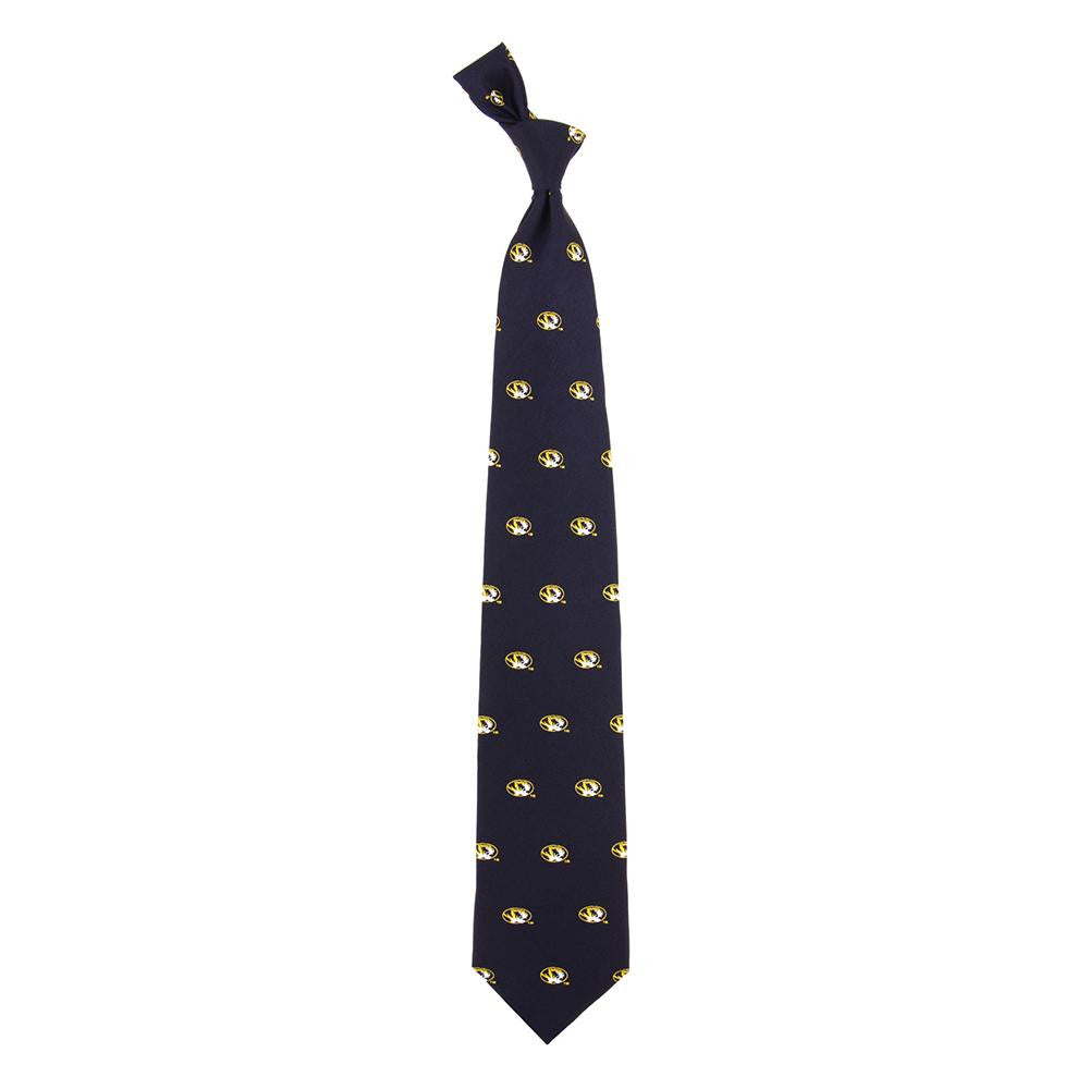 Missouri Tigers Ncaa Prep Mens Silk Tie