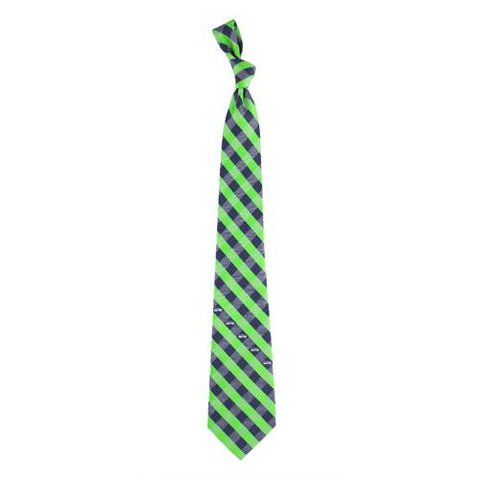Seattle Seahawks NFL Check Poly Necktie