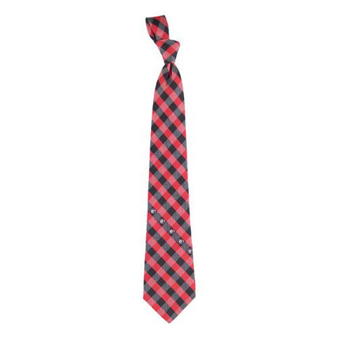 Georgia Bulldogs Ncaa Check Poly Necktie