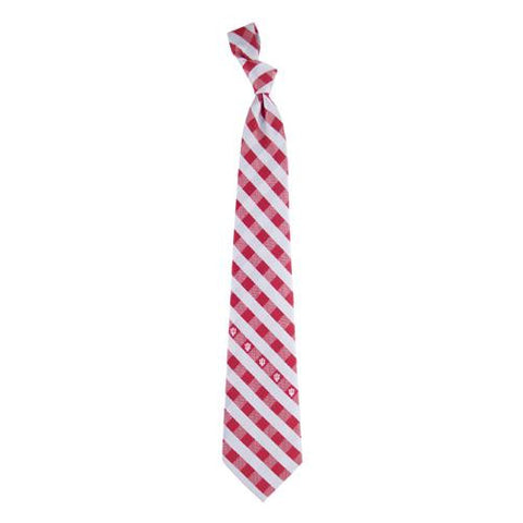 Indiana Hoosiers Ncaa Check Poly Necktie