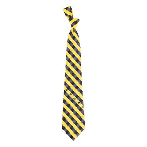 Iowa Hawkeyes Ncaa Check Poly Necktie