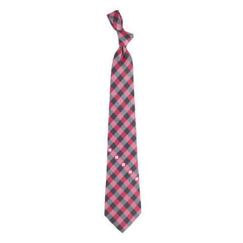 Nebraska Cornhuskers Ncaa Check Poly Necktie