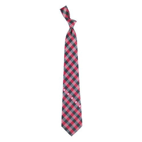 Utah Utes Ncaa Check Poly Necktie