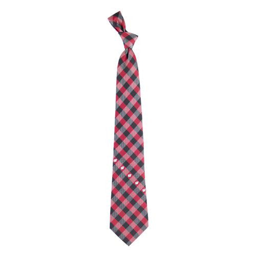 Wisconsin Badgers Ncaa Check Poly Necktie