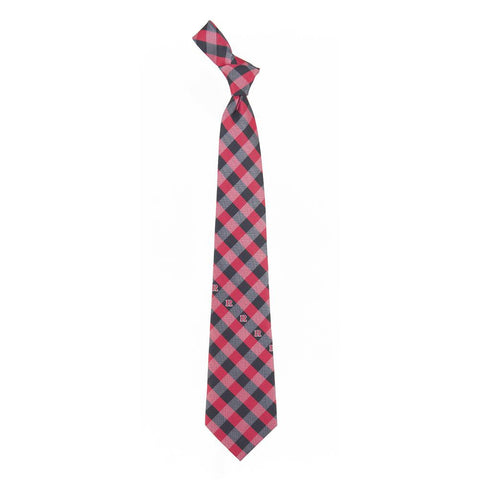 Rutgers Scarlet Knights Ncaa Check Woven Poly Mens Tie