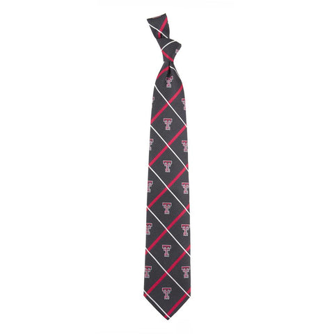 Texas Tech Red Raiders Ncaa Silver Line Woven Silk Mens Tie