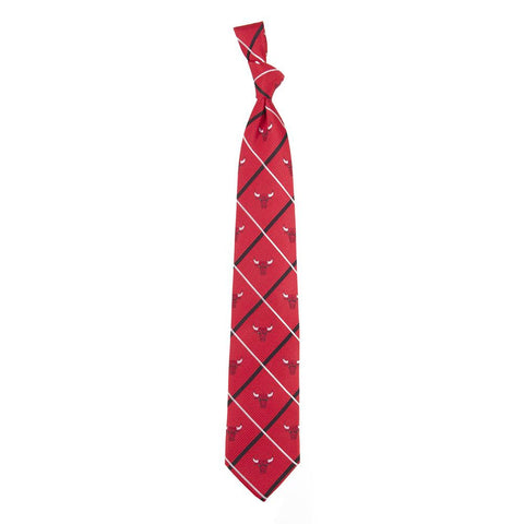 Chicago Bulls NBA Silver Line Woven Silk Mens Tie