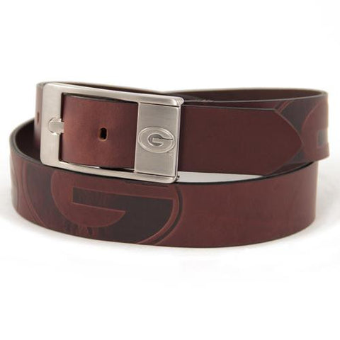 Georgia Bulldogs Ncaa Men's Embossed Leather Belt (size 42)