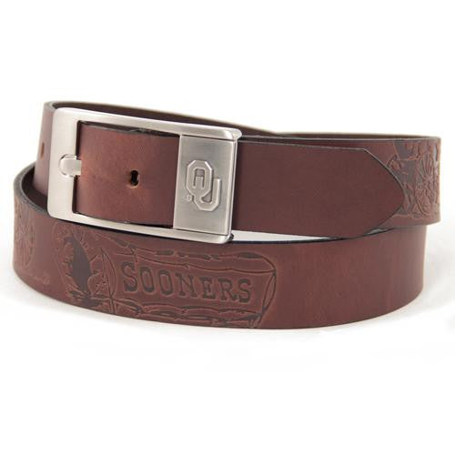 Oklahoma Sooners Ncaa Men's Embossed Leather Belt (size 32)