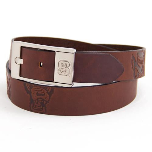 North Carolina State Wolfpack Ncaa Brandish Leather Belt Size 32