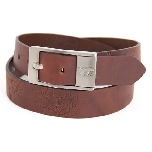 Virginia Tech Hokies Ncaa Brandish Leather Belt Size 32