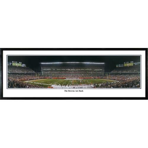 Cleveland Browns "browns Are Back" - 13.5"x39" Standard Black Frame